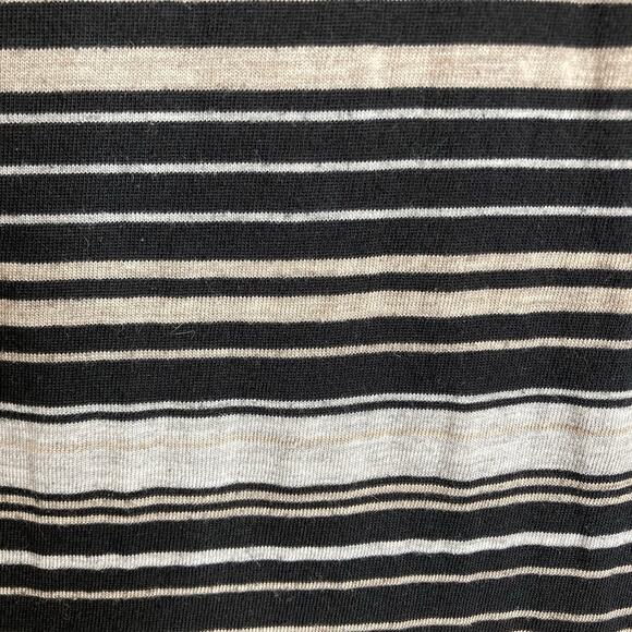 Standard James Perse Women’s Striped Black V Neck Top Size 3 Large Casual Soft - Picture 11 of 11
